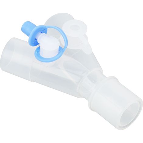 Raccord en T pour tuyau d'oxygène, 2 trous, réutilisable et facile à nettoyer, pour tuyau de machine respiratoire. (1/5)