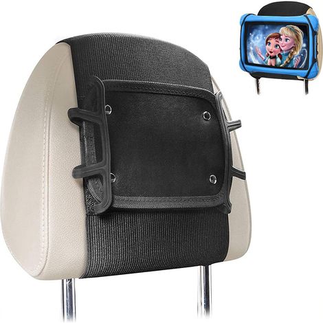 Support de tablette pour appui-tête de voiture , pivotant, flexible, universel, noir (1/3)