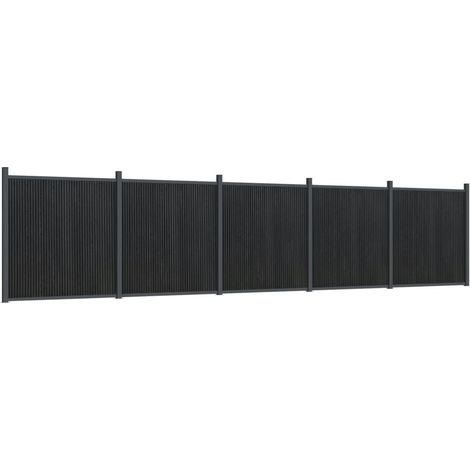 Maison Exclusive - Zaunelement Grau 872x186 cm WPC
