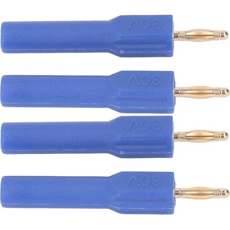 Lot de 10 connecteurs bananes mâles de 2 mm vers femelles de 4 mm, adaptateur en laiton plaqué or 3 (1/5)