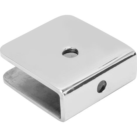 45 x 48 mm quadratische Duschtürklemme, Glasklemmhalterung, Flansch für 8–12 mm Glas, Badezimmerwandklemme (1/5)
