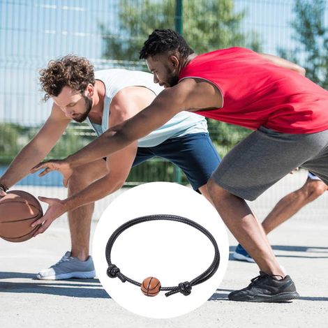 Bracelet de sport en perles (lot de 7) : basketball, football, volley-ball, rugby, baseball, tennis. Bracelet ajustable et inspirant. (1/5)