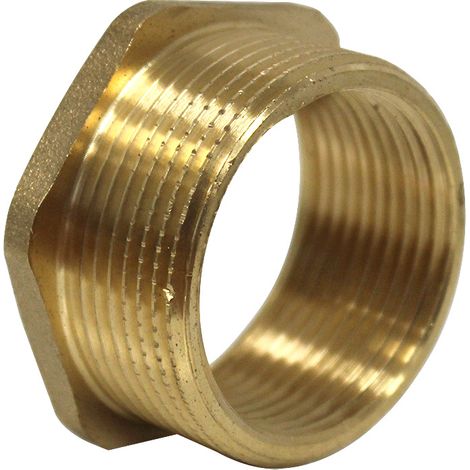 Watts – Raccord de robinetterie mamelon laiton réduit mâle/femelle 1"1/2 – 1"1/4 (40/49-33/42) – Étanchéité avec ruban téflon