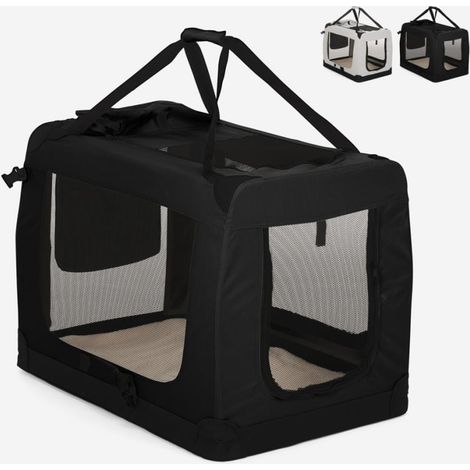 Faltbarer Autotransporter Hunde und Katzen mittlere Größe 78x53.5x58cm Oliver XL - Schwarz
