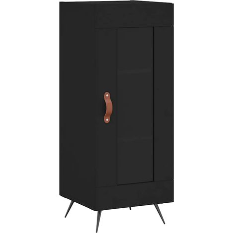 Maison La Vie - Buffet Salon Moderne - Meuble de rangement - Noir 34,5x34x90 cm Bois d'ingénierie bu4869 (1/5)