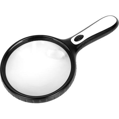 Loupe Grossissante avec 4 LED, Grossissement 30X pour Lecture, Bijoux, Seniors et Enfants - Loupe Éclairante Main Libre Malvoyant (1/4)