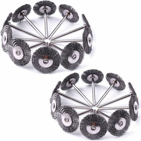 20 Stück 1 Zoll / 25 mm Mini-Drahtbürsten für Rotationswerkzeuge und Druckluftschleifer