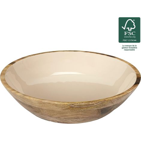 Bol de madera de mango Dune de 33 cm en estilo bohemio (1/5)