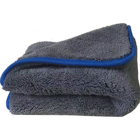 Chiffon en Microfibre Voiture,1200GSM Chiffon de Polissage, Pièces Microfibre Sechage Voiture - Super Absorbant Ne Laisse Pas De Taches d\\'eau, 40x40cm Bleu, 1pc-Fei Yu (1/5)