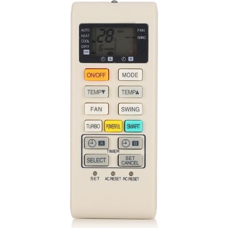 Langlebige, milchig-weiße ABS-Fernbedienung für Klimaanlagen, Zubehör für A75C4004 (Batterie nicht enthalten).