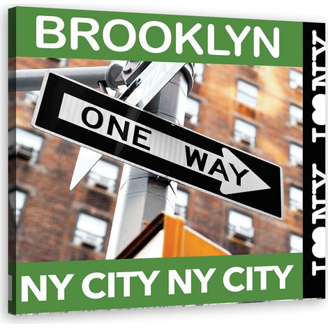 Cadre déco Brooklyn New York City 50x50 (1/5)