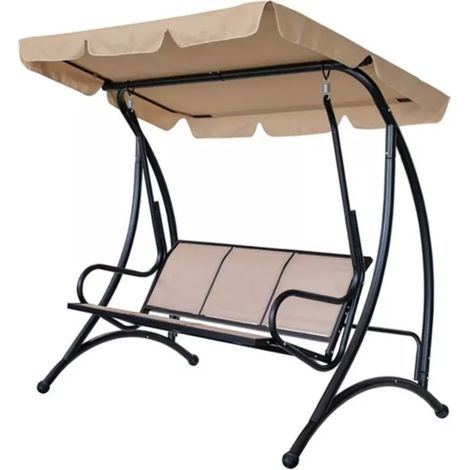 dondolo da giardino 3 posti eurogarden "hawaii" beige 195x115x172 cm