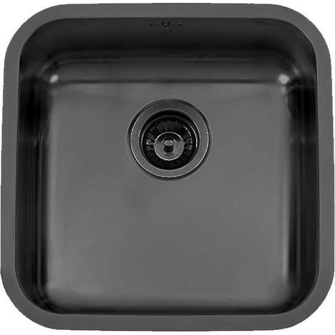 Fregadero de un seno en inox negro Mónaco 20 cm(alto) 50 cm(ancho) 45 cm(largo) (1/2)