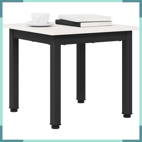 Table basse - 892754 - Blanc - Bois de pin massif - 40 x 40 x 36 cm (1/5)