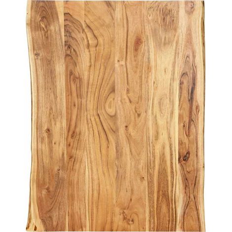 vidaXL Superficie de mesa de madera maciza de acacia 80x(50-60)x2,5 cm (1/5)