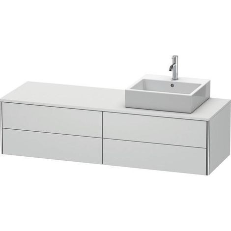 Sottobanco per lavabo XSQUARE 400x1600x548mm a destra bianco super opaco