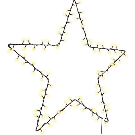 Lumières de Noël silhouette d'étoile 115 LED blanc chaud CFW258915 (1/5)