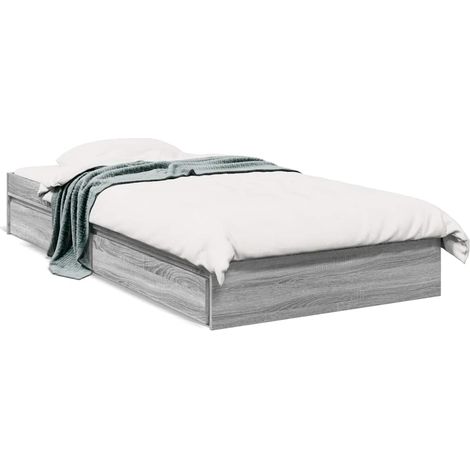 Maison Exclusive - Giroletto Cassetti Grigio Sonoma 90x190 cm Legno Multistrato (1/5)