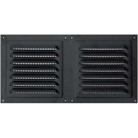 Grille de ventilation en acier inoxydable anti-pluie (300 x 150 mm)