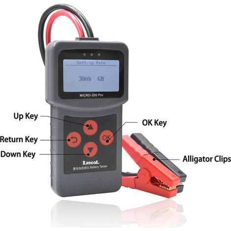 12V Motorcycle/Car Battery Tester – SAE/CCA/JIS Digital Analyser – Precision Diagnostics for Trucks & Vehicles (1/4)