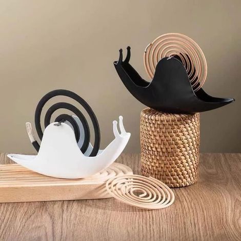 Support Spirale Anti-Moustique - Porte-Encens Escargot - Pour Intérieur Et Extérieur - Métal - 2 Pièces (1/4)