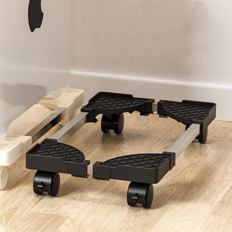 Chariot roulant de rack dordinateur, Support mobile de chariot dordinateur, Avec roues de frein pour sous le Bureau (noir) (1/4)