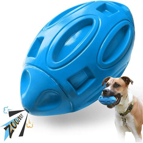 Juguete chirriante para perros, pelota masticable de goma para perros grandes, juguete para mascotas casi indestructible y duradero. (1/5)