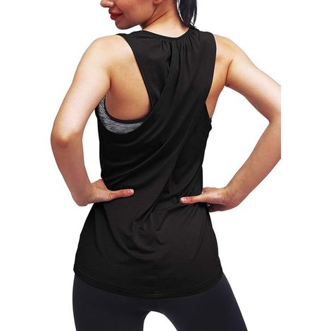 Top D'Entrainement - Haut De Yoga Pour Femme - Col En V - Manches Courtes - 95 % Modal 5 % Élasthanne - Pour Gym, Course, Pilates - 1 Pièce (1/5)