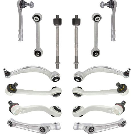 KIT BRACCIO OSCILLANTE 14 PEZZI COMPATIBILE CON PORSCHE CAYENNE (9YA) 3.0 AWD (9YAAA1) / Kit Sospensione Completo OE/OEM / Bracci Oscillanti + Testine Sterzo / Sostituzione Diretta OEM
