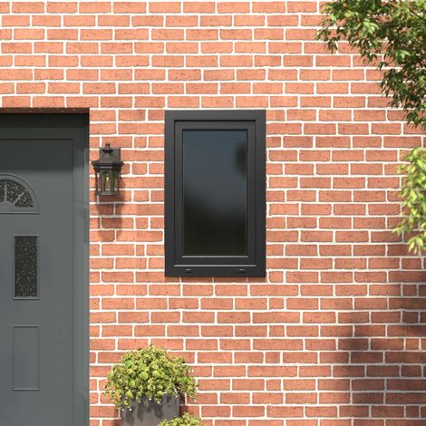 Teenpull – Kellerfenster RISOR 60 x 90 cm PVC und Glas Anthrazit (1/5)