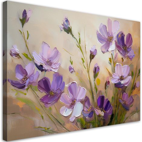 Tableau déco Fleurs violettes Plantes Nature 90x60 (1/5)