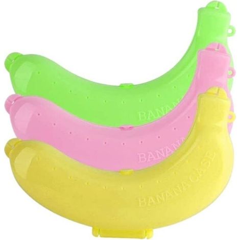 Lot de 3 boîtes de rangement en plastique en forme de banane pour fruits (1/5)