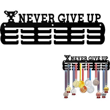Estante para medallas, colgador de medallas, colgar medalla, Colgador de medallas, Negro, 30x10cm, Premios de concursos, Trofeos (1/5)