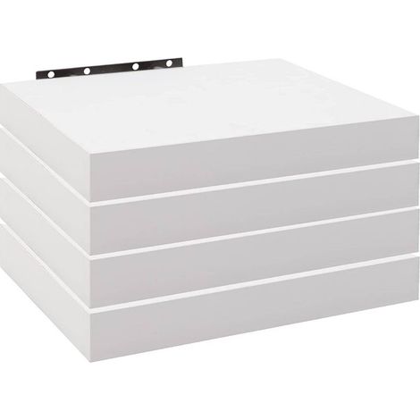 WOLTU Mensola da Muro Scaffale Sospeso a Parete Libreria Piccola Legno e Metallo 4x 25x22.9x3.8cm