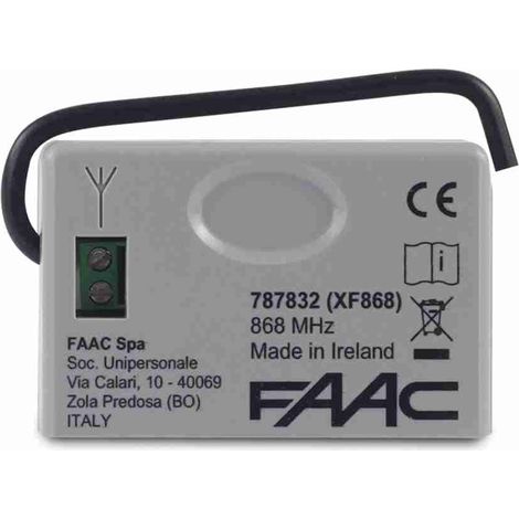 Faac Xf 868 Ricevente Ricevitore Radio Innesto 1 Canale Xf868 787832 Ex 319007