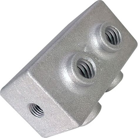 Connettore a tubo quadrato in lega di alluminio, - 30x30 M8 dritto