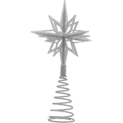 Étoile de Noël pour sapin, décoration créative pour le sommet du sapin, ornement de Noël (1/4)