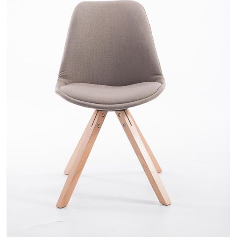 Besucherstuhl Toulouse Stoff Square taupe natura (1/5)