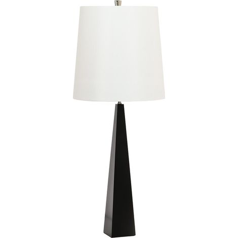 Lampe table noire abat-jour blanc 79cm E27 60W Elstead (1/5)