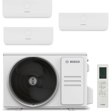 Bosch – Climatiseur réversible tri-split 6,2 kW – Efficacité énergétique A++ – Pour surfaces jusqu'à 100m² – Technologie inverter (1/3)