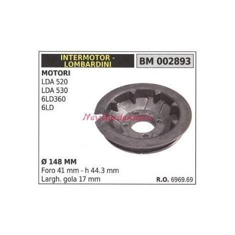 Polea de arranque de motoazada LOMBARDINI LDA 520 530 6LD360 6 LD 002893