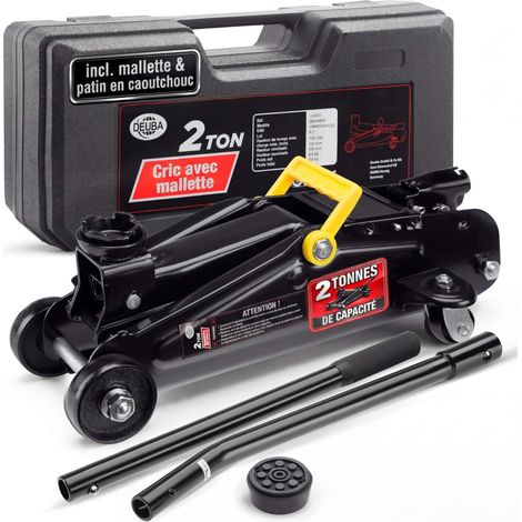 Cric hydraulique roulant 2 t, levée 135-330 mm, valise incluse (1/5)