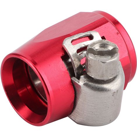 Collier de serrage en alliage d'aluminium AN4 pour durite carburant huile diesel gaz air et eau rouge (1/5)