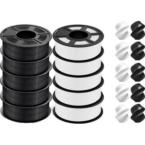 Filamento para impresora 3D, material PLA, 1,75 mm de diámetro, PLA P 5BK 5WT (1/2)