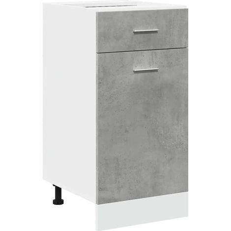 Cajonera moderna con almacenamiento optimizado 40 x 46 x 81,5 cm madera de ingeniería gris hormigón 020050737 (1/5)