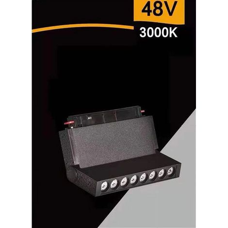 Trade Shop - 10W magnetischer rechteckiger LED-Strahler für 48V-Schienenbeleuchtung 3000K 4000K FR-R160 - (1/4)