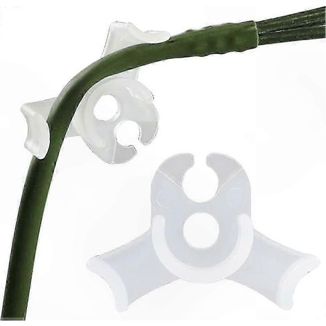 Lot de 30 pinces de jardin réglables pour tiges grimpantes, support à angle droit de 90°, fixation pour plantes grimpantes, serre-tige flexible pour culture et palissage. (1/5)