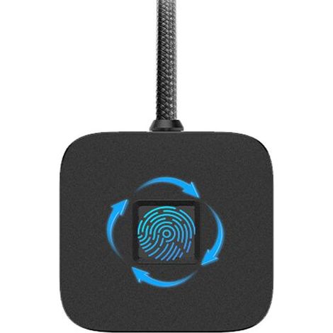 Lecteur d'empreintes digitales USB de Bureau pour PC, fenêtre 10 11 Hello Touch 360 degrés Reconnaissance Rapide Scanner d'empreintes digitales biométrique Dongle Connexion Rapide (Noire) (1/5)