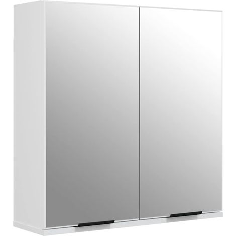 Armadietto a Specchio da Bagno Mobile da Bagno Bianco 64x20x67 cm (1/5)