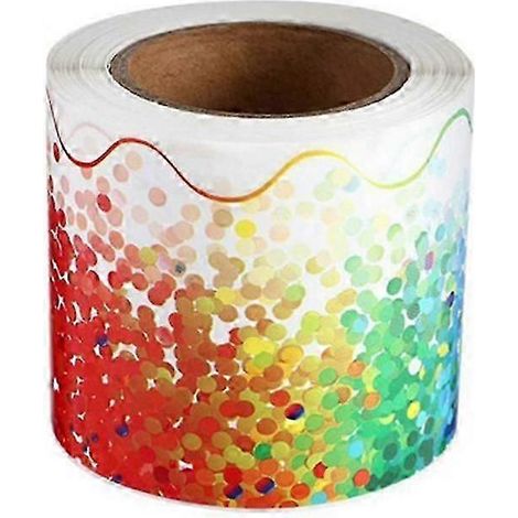 1 rouleau de bordure adhésive pour tableau d'affichage, bordures autocollantes pour tableau noir de classe, 11 m (36 pi) (1/5)